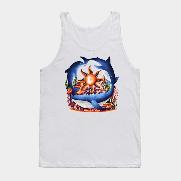 Marine life fish cycle Tank Top by MANASUKA